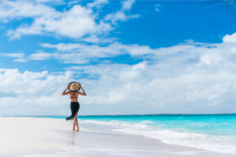 A woman at beach