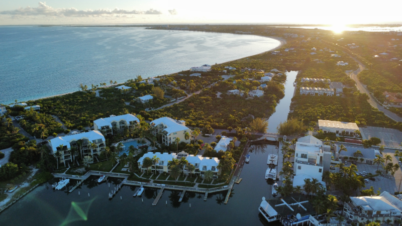 sunrise aerial view
